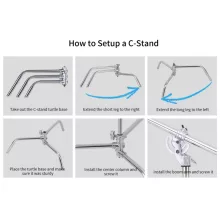 Jinbei K4 C-Stand Állvány (max. 20kg, 316cm)