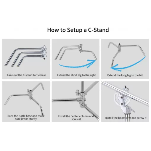 Jinbei K4 C-Stand Állvány (max. 20kg, 316cm)