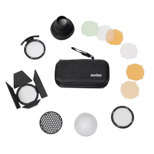 Godox V860III-O Olympus/Panasonic rendszervaku szett AK-R1 fényformálóval és XRO II vakukioldóval