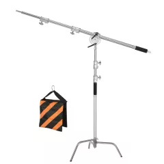   Mikrosat CS-340BP C-Stand PRO Állvány Állítható Boom Karral, súlyzsákkal (max. 20kg, 340cm)