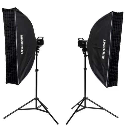 Godox MS300II-V Dupla Tárgyfotós Vakuszett - Mikrosat 25x100 Clicks Softboxal (2 x 300Ws)