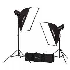   Godox MS300II-V Dupla Vakuszett tárgy fotókhoz Mikrosat 60x90cm Clicks Softboxal (2 x 300Ws)