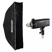 Godox AD200PRO II - Csík Softbox Szett (200W - 25x100 - 2,6m)