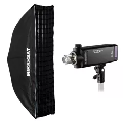   Godox AD200PRO II - Csík Softbox Szett (200W - 25x100 - 2,6m)