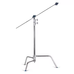   Mikrosat C-Stand Állvány - Állítható Lábbal, boom karral (silver11)