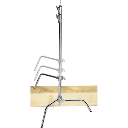 Mikrosat C-Stand Állvány - Állítható Lábbal, boom karral (silver11)