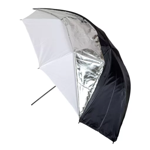 Mikrosat 109 cm 2in1 ernyő - áteresztő és fekete ezüst huzat (UB05)