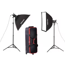 Suli/ovi fotós LED szett - Godox LE300Bi LED Lámpa- Mikrosat 4Clicks 60x90cm softbox - hortáskában