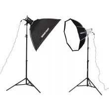 "Portré"-Godox LE300Bi LED Lámpa szett- Mikrosat 4Clicks 60x90 és 100cm softboxal