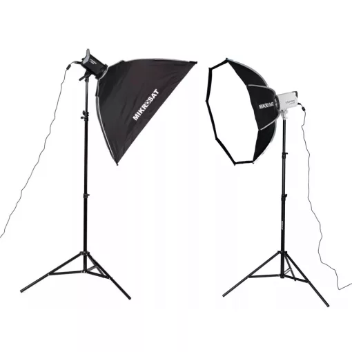 "Portré"-Godox LE300Bi LED Lámpa szett- Mikrosat 4Clicks 60x90 és 100cm softboxal
