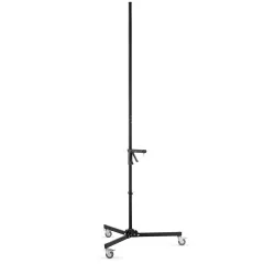   Manfrotto Oszlop állvány, fék. kerekek, levehető talp, alu, fekete (231B)