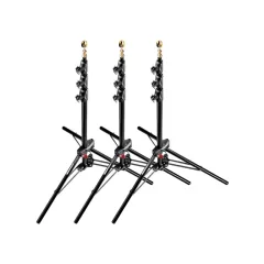   Manfrotto Mini kompakt légcsill. alu lámpaállvány 3db-os szett, fekete (1051BAC-3)
