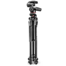 Manfrotto 290 Dual kit alu 3 szekciós állvány 90° oszloppal + 3D fej (MK290DUA3-3W)