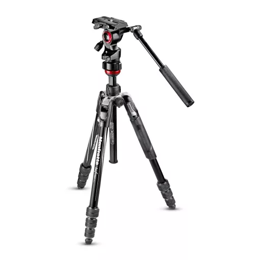 Manfrotto Befree live kit alu állvány tekerős lábzárral + fluid fej (MVKBFRT-LIVE)