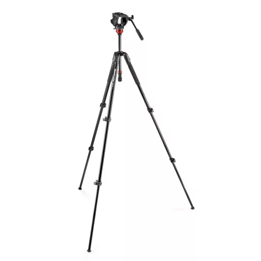 Manfrotto MVH500AH fluid fej lapos alappal + 190X alu video tripod (MVK500190XV)