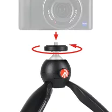 Manfrotto PIXI Mini Tripod MII, schwarz (MTPIXIMII-B)