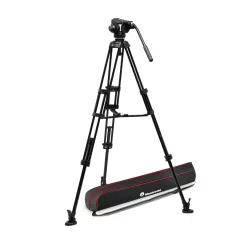   Manfrotto 502X fej alu. Twin leg középterpeszes állvánnyal (MVK502XTWINMA)
