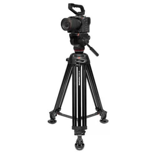 Manfrotto 502X fej alu. Twin leg középterpeszes állvánnyal (MVK502XTWINMA)