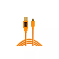   TETHER TOOLS TetherPro Kábel USB 2.0. > Mini-B 5pin 4.6m narancs - (CU5451)