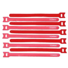   Caruba S-PRO Piros Gyorskötöző, tépőzáras - 10db - 20x1,2cm