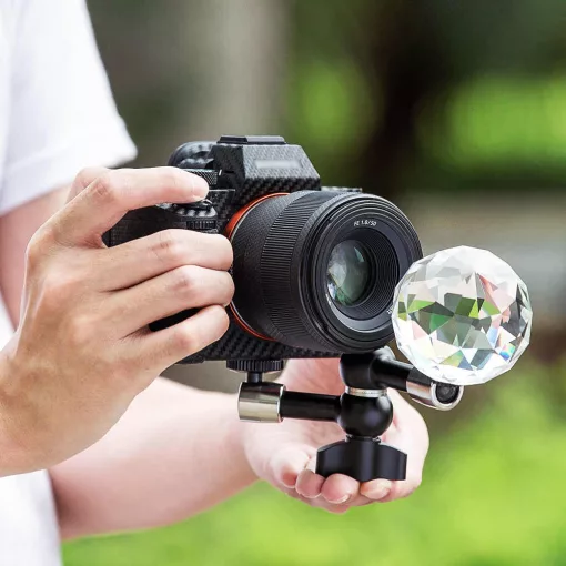 Caruba Lensball Prisma - Optikai Üveggömb 60 mm, mobilos és normál fotózáshoz