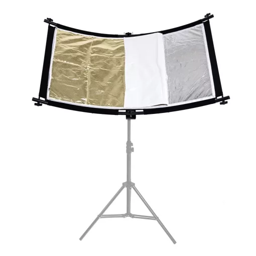 Caruba Íves Derítőlap Pro Kit 4in1 - 110cm x 60cm (ezüst/fehér/arany/fekete) - a keretet tartalmazza