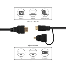 Feelworld Micro/Mini 2 in 1 HDMI Cable - 1m 