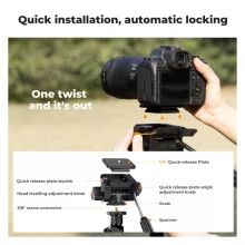 K&F Concept O234A0+BV01 állvány, 196cm magasság, 4kg teherbírás, telefonadapter (KF-09-115V1)