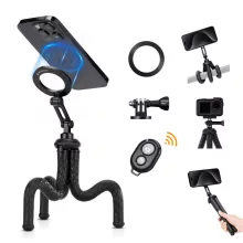 K&F Concept hajlítható lábú állvány, Magsafe, Gopro adapter, bluetooth kioldó (KF-09-164)