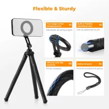 K&F Concept hajlítható lábú állvány, Magsafe, Gopro adapter, bluetooth kioldó (KF-09-164)