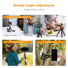 K&F Concept hajlítható lábú állvány, Magsafe, Gopro adapter, bluetooth kioldó (KF-09-164)