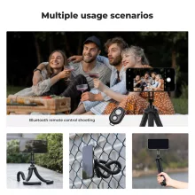 K&F Concept hajlítható lábú állvány, Magsafe, Gopro adapter, bluetooth kioldó (KF-09-164)