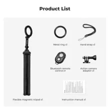 K&F Concept hajlítható lábú állvány, Magsafe, Gopro adapter, bluetooth kioldó (KF-09-164)
