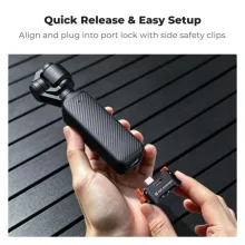 K&F Concept állvány adapter és gyorskioldó talp USB-C csatlakozással, DJI Osmo Pocket 3/4-hez (KF-20-0018)