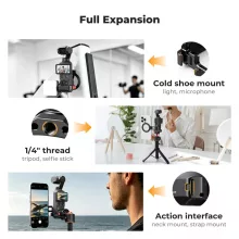K&F Concept PP62 mágneses alumínium bővítőkeret MagSafe telefontartóval, DJI Osmo Pocket 3/4-hez (KF-20-0021)