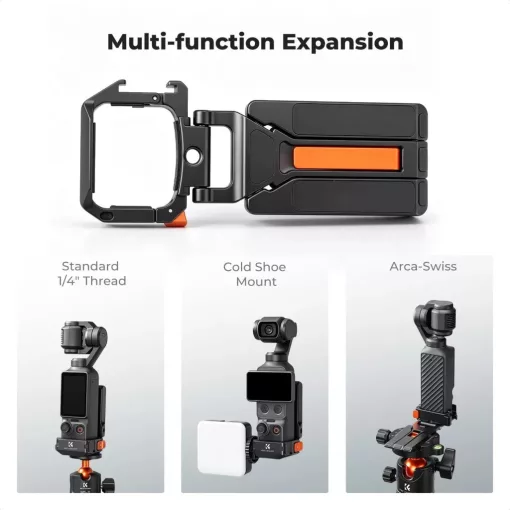 K&F Concept PP63 mágneses mini állvány és védőkeret, DJI Osmo Pocket 3/4-hez (KF-20-0022)
