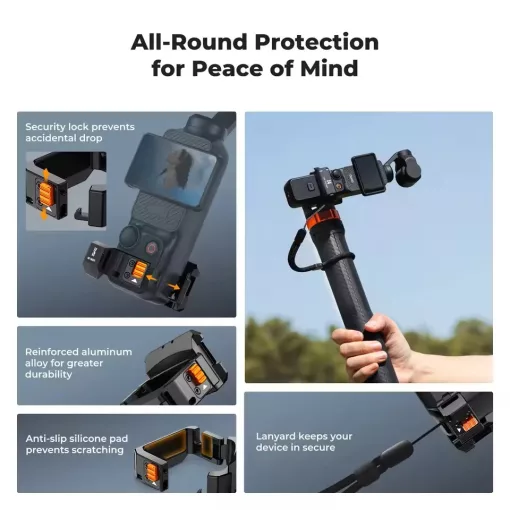 K&F Concept többfunkciós alumínium bővítőkeret DJI Osmo Pocket 4-hez (KF-20-0023)