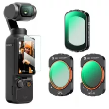 K&F Concept szűrő szett DJI Osmo Pocket 3/4 (CPL+Black mist 1/4+ND2-32) (KF-2148)