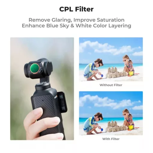 K&F Concept szűrő szett DJI Osmo Pocket 3/4 (CPL+Black mist 1/4+ND2-32) (KF-2148)