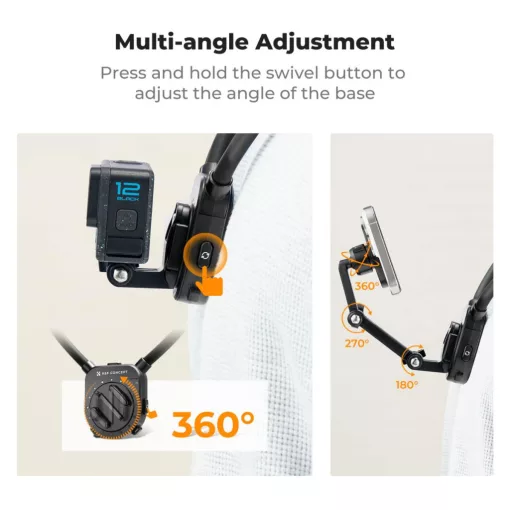 K&F Concept nyakba akasztható akció kamera tartó, Magsafe, Gopro és DJI Pocket 3 adapter (KF-2288)