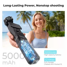 K&F Concept akkus markolat DJI Osmo Pocket 3/4-hez, 5000 mAh, gyorstöltéssel (KF-28-0139)