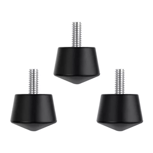 K&F Concept univerzális csúszásgátló gumis állványláb tüske, 1/4"-os menet, 3 darabos szett (KF-31-050)