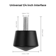 K&F Concept univerzális csúszásgátló gumis állványláb tüske, 1/4"-os menet, 3 darabos szett (KF-31-050)