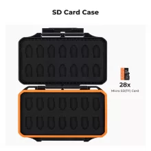 K&F Concept 28 rekeszes memóriakártya tartó doboz, víz, por, esésálló, 28db microSD kártya (KF-31-107)