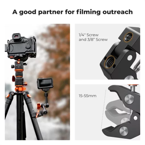K&F Concept MS31 magic arm, 15cm + super clamp, satu, 15-55mm (KF-31-130)
