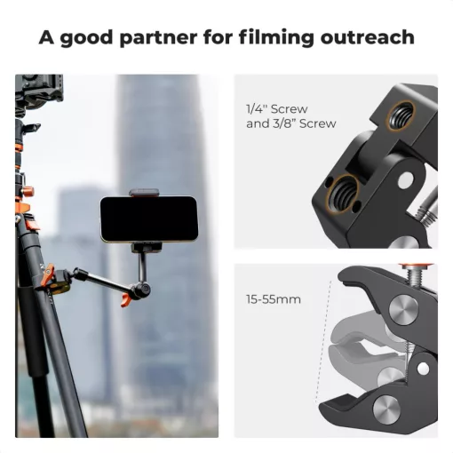 K&F Concept MS32 magic arm, 25cm + super clamp, satu, 15-55mm (KF-31-131)