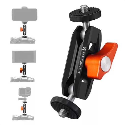 K&F Concept MS14 magic arm, 360°-os forgás, dupla gömbfej, 2kg teherbírás (KF-31-137)