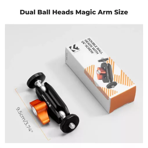 K&F Concept MS14 magic arm, 360°-os forgás, dupla gömbfej, 2kg teherbírás (KF-31-137)