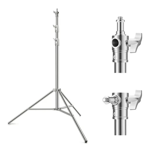 K&F Concept lámpaállvány, 289cm magasság, 11kg teherbírás, rozsdamentes acél (KF-34-044)