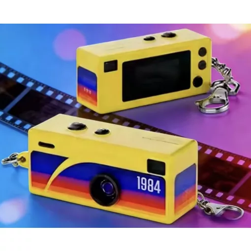 Mikrosat G6 vintage mini digitális fényképezőgép, kulcstartó (Zöld)